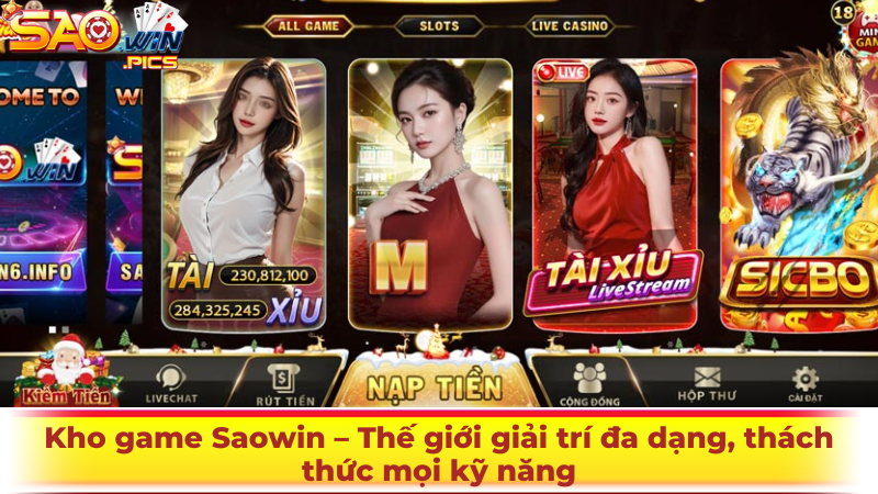 Kho game Saowin – Thế giới giải trí đa dạng, thách thức mọi kỹ năng