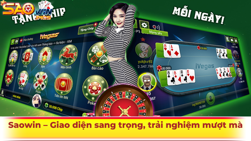 Saowin – Giao diện sang trọng, trải nghiệm mượt mà